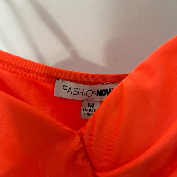 Neon orange mini dress - Picture 5 of 7